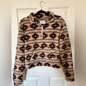 Aeropostale Quarter Zip Aztec Sherpa Fleece Pullover